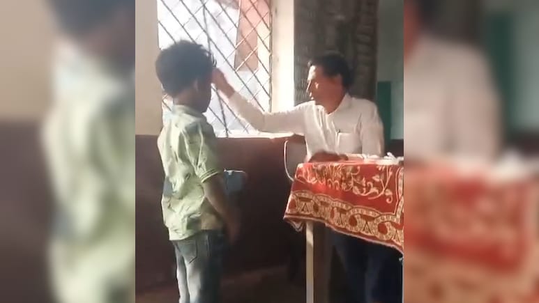Video Captures Madhya Pradesh Government School Teacher Torturing Students, Suspension Follows Video Captures Madhya Pradesh Government School Teacher Torturing Students, Suspension Follows