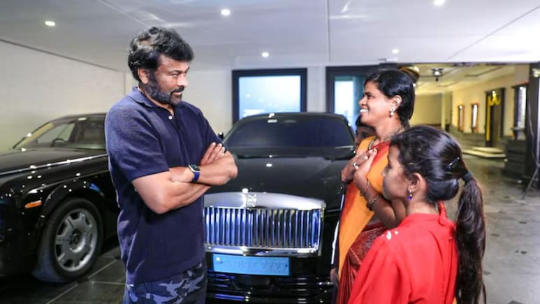 Female Fan Cycles All The Way From Andhra Pradesh To Hyderabad To Meet Chiranjeevi