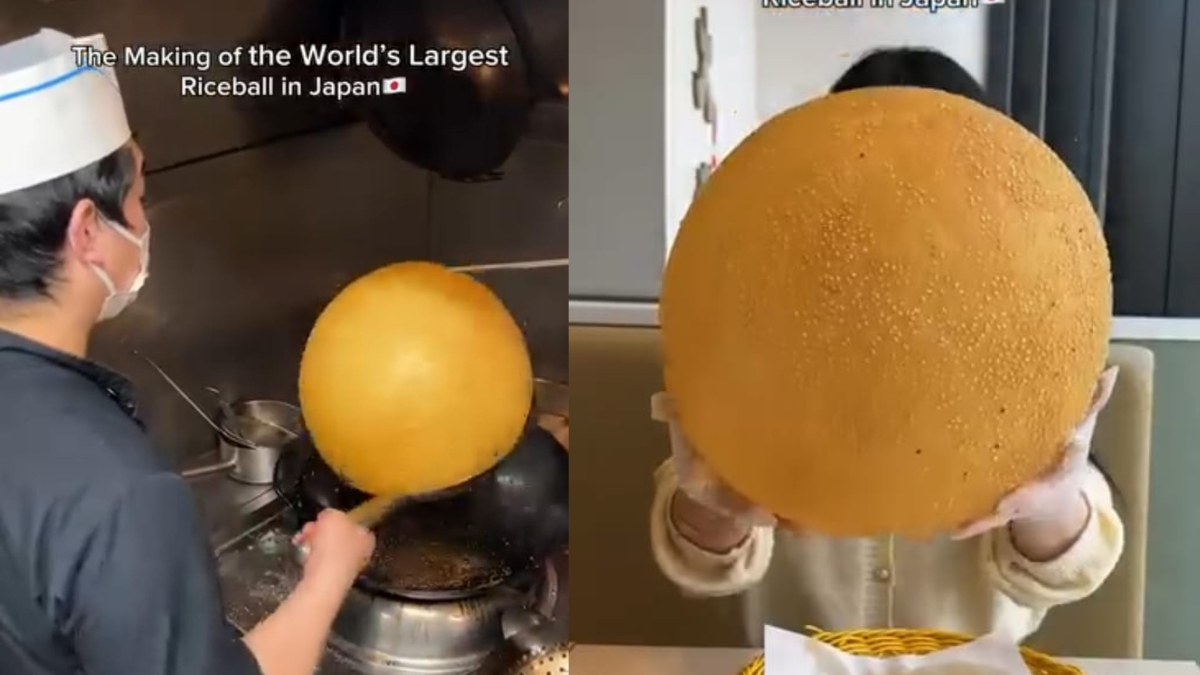 "Large Indian Pani Puri": Internet Reacts To Viral Giant Rice Ball In Japan