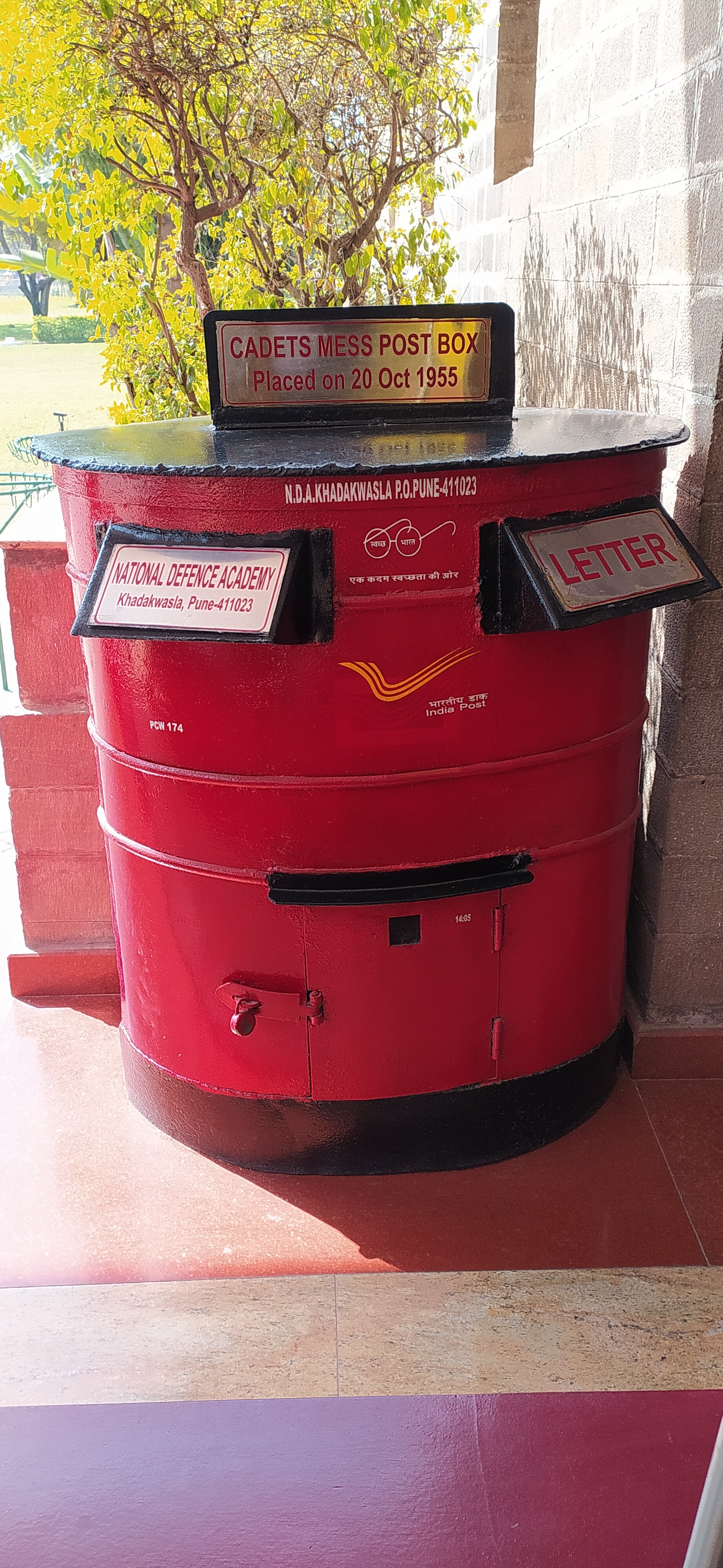 The letterbox at the National Defence Academy The letterbox at the National Defence Academy