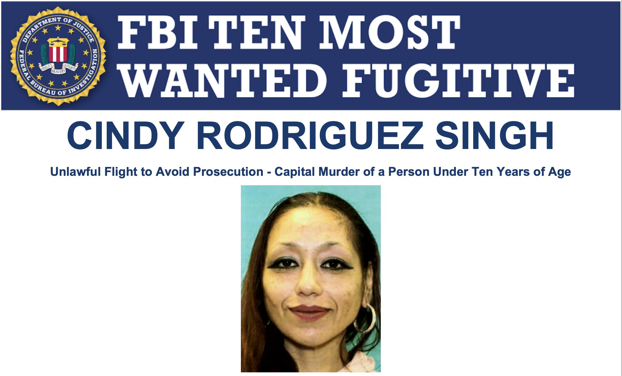 Who Is Cindy Rodriguez Singh? 4th On FBI's '10 Most Wanted Fugitives' Arrested In India