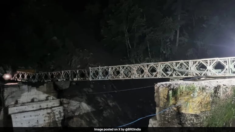 Construction Of Bailey Bridge At Uttarkashi's Limchigad Completed Construction Of Bailey Bridge At Uttarkashi's Limchigad Completed
