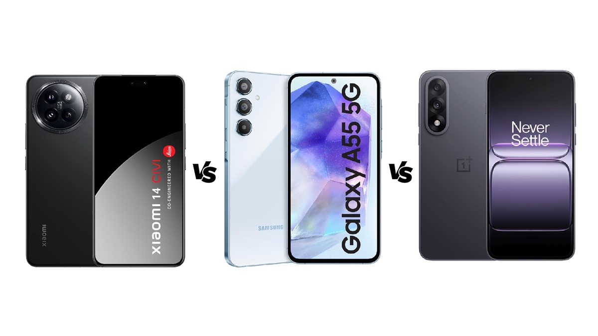 Samsung Galaxy A55 vs Xiaomi 14 CIVI vs OnePlus Nord 5: जानें कौन सा फोन रहेगा बेस्ट