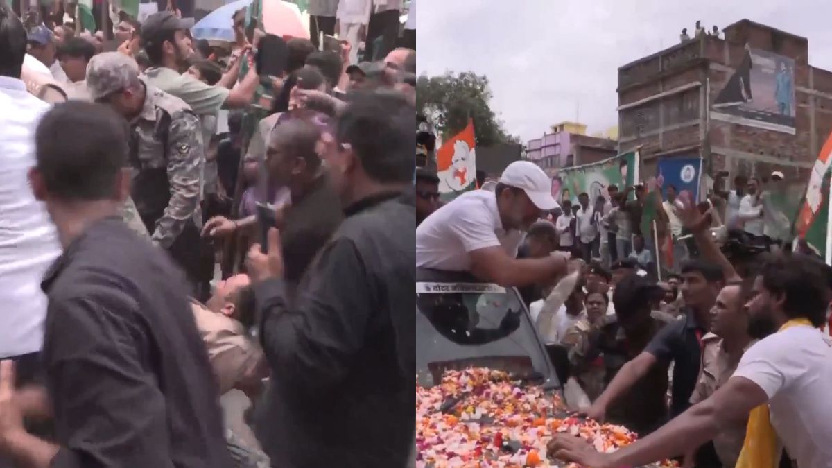 Rahul Gandhi's Car Hits Cop During Bihar Yatra, BJP's "Crush Janta" Jibe