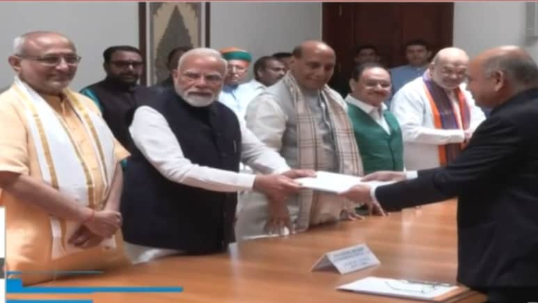 NDA's Vice President Candidate CP Radhakrishnan Files Nomination, Accompanied By PM Modi