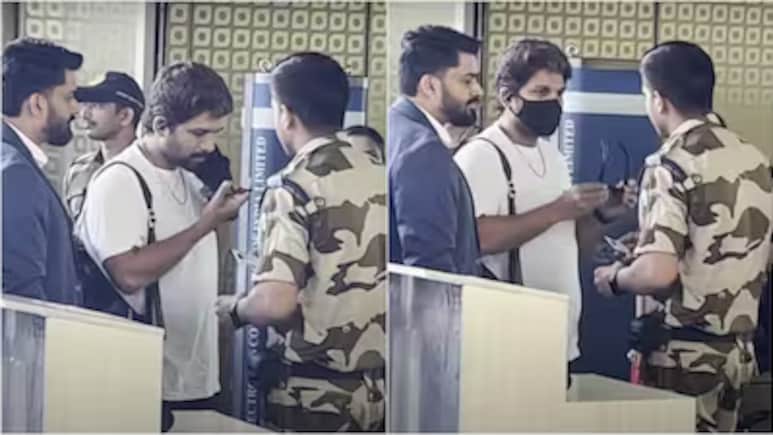 Allu Arjun Asked To Remove Face Mask At Airport By CISF. Internet Says, "<i>Pushpa Hoga Ghar Pe. Idhar Jhukna Parega</i>"