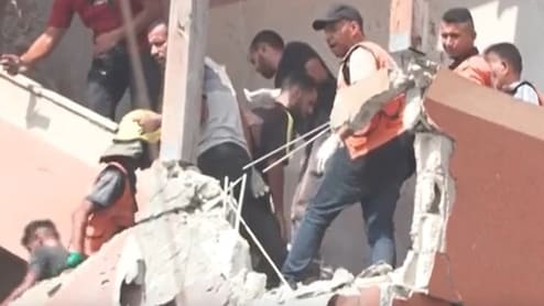 Video: Moment Israel Bombed Gaza Hospital Killing 20 Civilians, Journalists