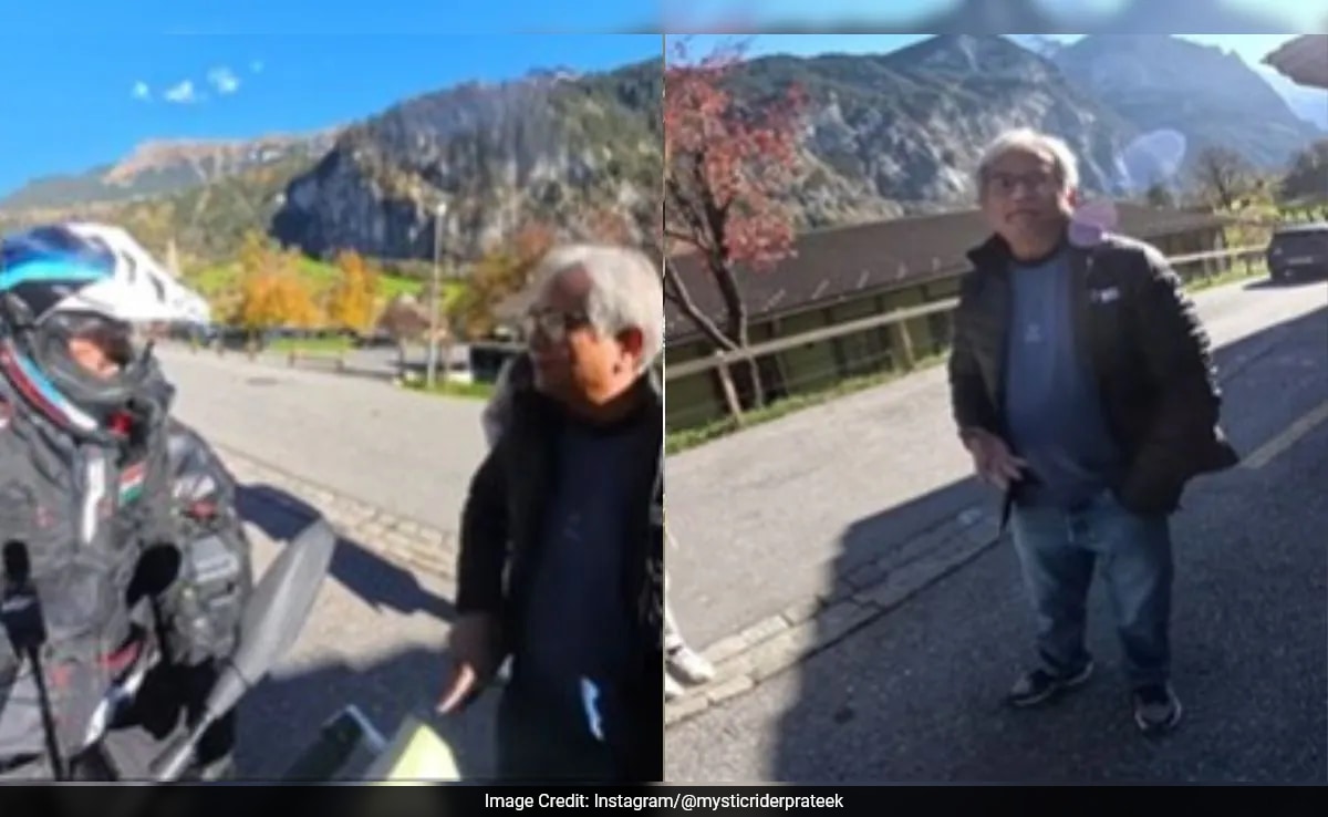 Watch: Indian Uncle's Heartwarming Support For Biker In Switzerland Goes Viral