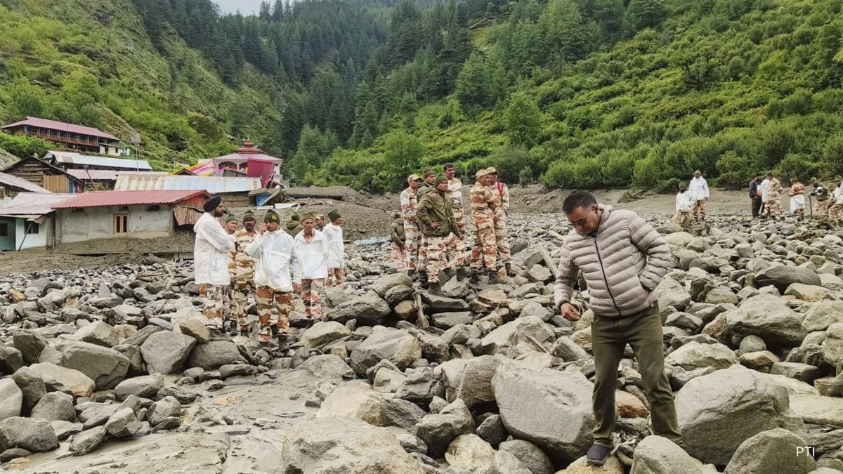 Rescue operations underway in Dharali, Uttarkashi Rescue operations underway in Dharali, Uttarkashi