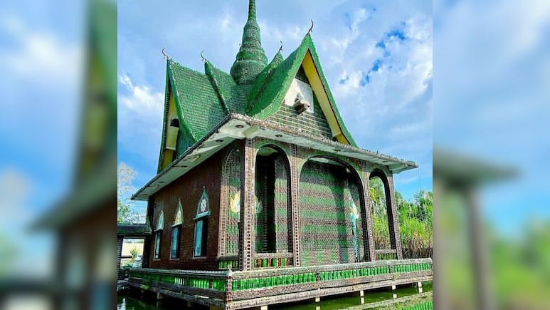 This Buddhist Temple In Thailand Is Made From Over 1.5 Million Beer Bottles