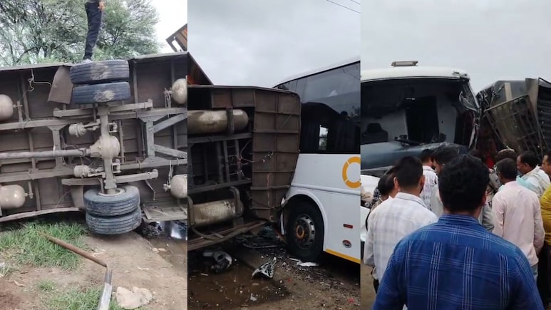 Road Accident: इंदौर-भोपाल हाइवे पर सड़क हादसा, सवारी उतार रही बस को चार्टर बस ने मारी टक्कर, 25 यात्री घायल Road Accident: इंदौर-भोपाल हाइवे पर सड़क हादसा, सवारी उतार रही बस को चार्टर बस ने मारी टक्कर, 25 यात्री घायल