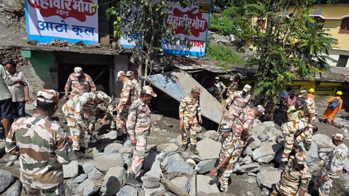 थराली में बादल फटने के बाद भारी तबाही, राहत-बचाव कार्य में जुटा ITBP, तस्वीरों से समझें हालात