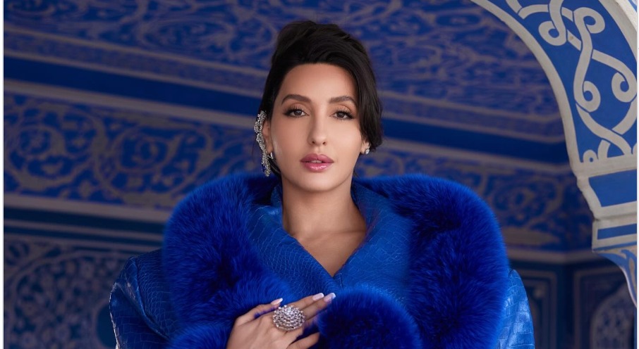 Nora Fatehi's Furry Coat Is Serving The Blues We Need Every Day Of The Week