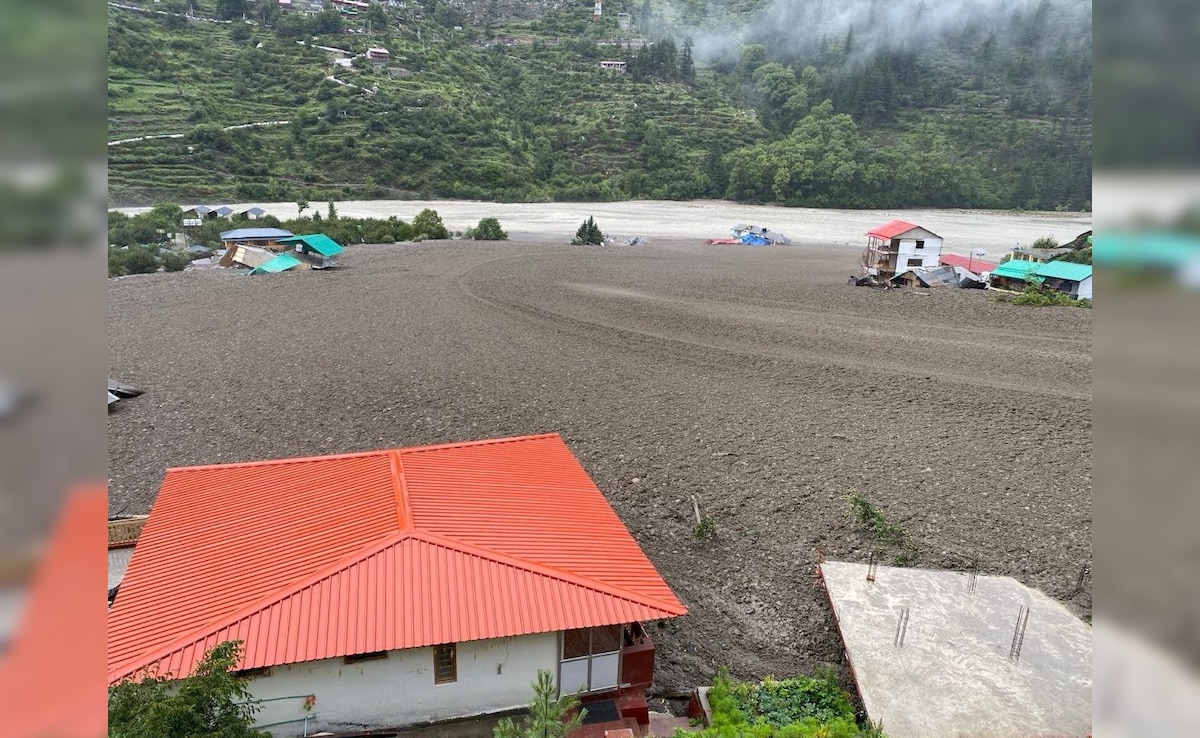 Scores of people are feared missing after the mudslide swept through Dharali village Scores of people are feared missing after the mudslide swept through Dharali village