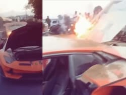 Lamborghini Aventador Catches Fire On Bangalore Roads, Gautam Singhania Shares Video: Watch