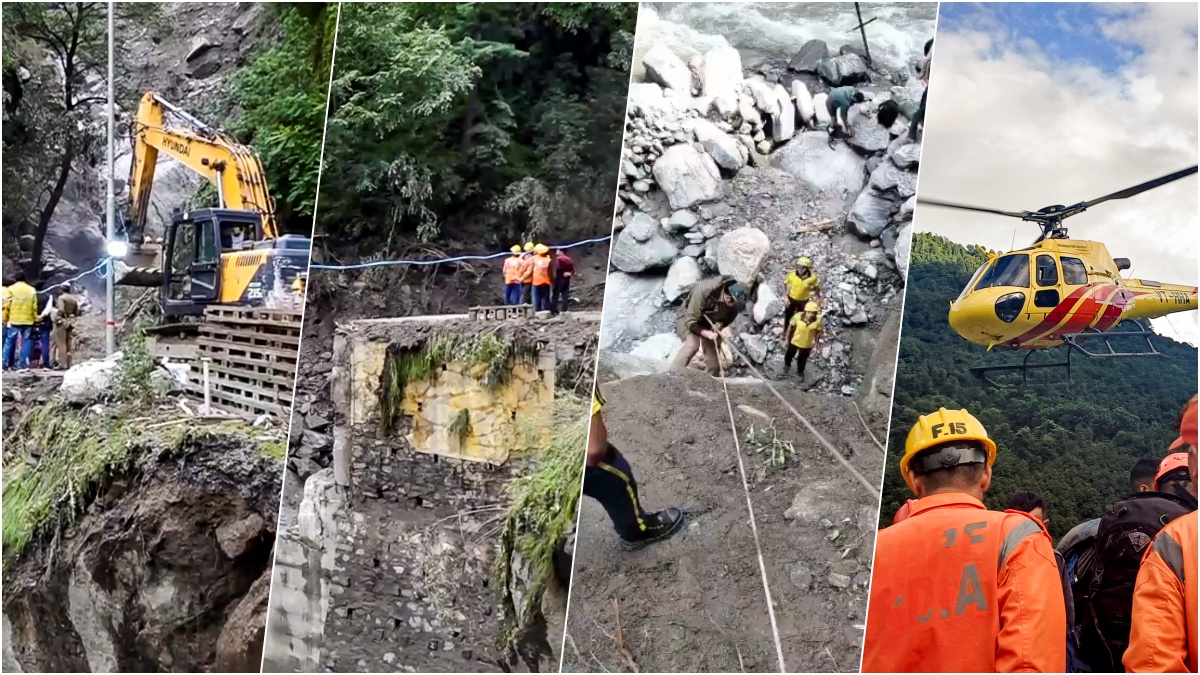 धराली में जिंदगी की जंग, रस्सियों से लटककर बनाया जा रहा ब्रिज, हेलीकॉप्टर का गर्जन; कहां तक पहुंचा रेस्क्यू