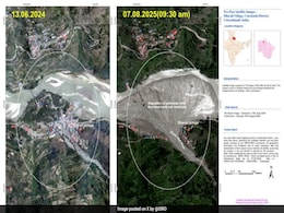 ISRO Pics Show Impact Of Floods On Uttarakhand's Dharali, Bhagirathi River ISRO Pics Show Impact Of Floods On Uttarakhand's Dharali, Bhagirathi River