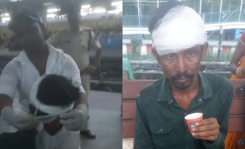 कटिहार रेलवे स्टेशन पर ट्रेन के नीचे गिरा यात्री, लोगों के हल्ला करने से बची जान