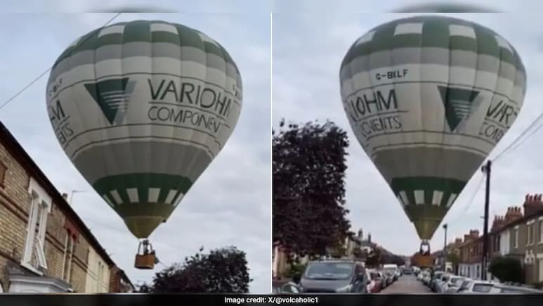 Watch Dramatic Landing Of Hot Air Balloon On Narrow Street In UK Watch Dramatic Landing Of Hot Air Balloon On Narrow Street In UK