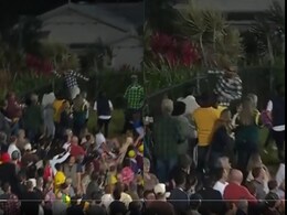Watch: Fan Escapes Serious Injury While Trying To Catch Dewald Brevis' Massive Six Watch: Fan Escapes Serious Injury While Trying To Catch Dewald Brevis' Massive Six