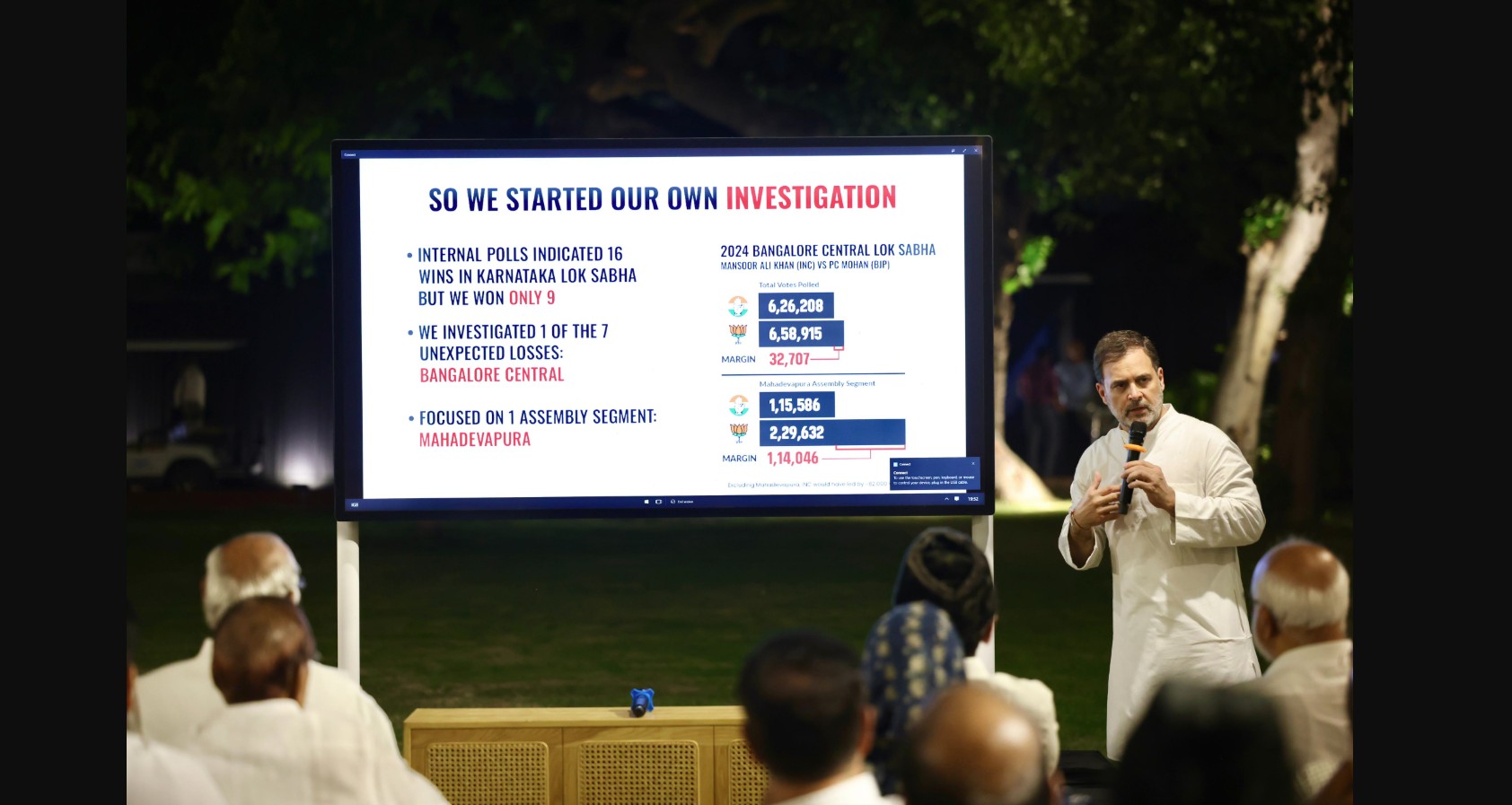 Rahul Gandhi's "Voter Fraud" Powerpoint At INDIA Bloc Dinner Meet