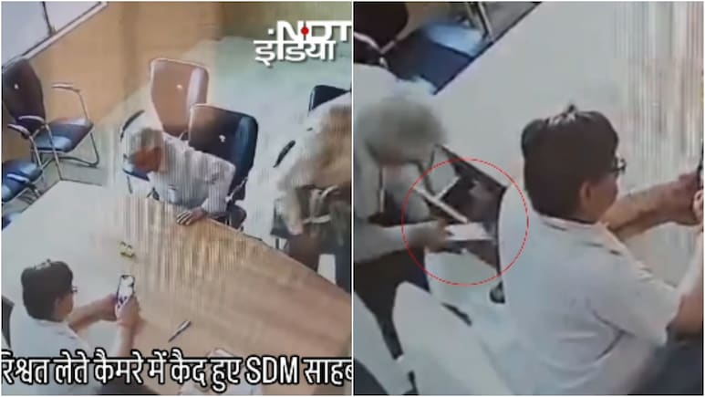 SDM औरैया रिश्वत लेते CCTV में कैद, वायरल वीडियो पर जांच के आदेश
