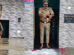 Video: Ganga Floodwaters Enter Home, Prayagraj Cop Offers Milk, Takes Dip In It
