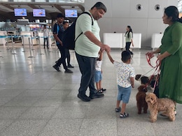 Hyderabad Airport Introduces Therapy Dogs To Help Travellers Deal With Anxiety Hyderabad Airport Introduces Therapy Dogs To Help Travellers Deal With Anxiety