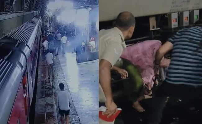 UP Woman Falls On Railway Track While Boarding Train, This Happens Next