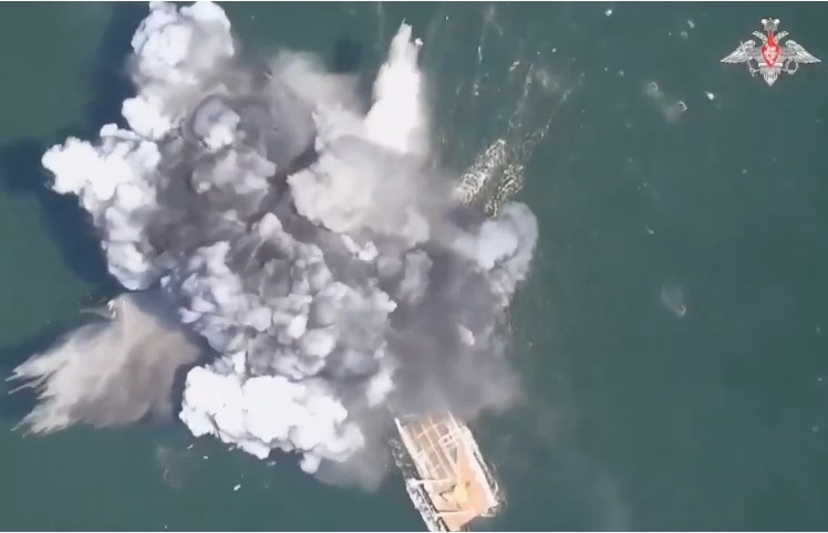 Video: Ukraine's "Largest" Naval Ship Sunk In Russia's First Sea Drone Attack