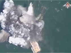 Ukraine&#039;s &quot;Largest&quot; Naval Ship Sunk In Russia&#039;s First Sea Drone Attack