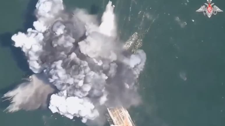 Video: Ukraine's "Largest" Naval Ship Sunk In Russia's First Sea Drone Attack Video: Ukraine's "Largest" Naval Ship Sunk In Russia's First Sea Drone Attack