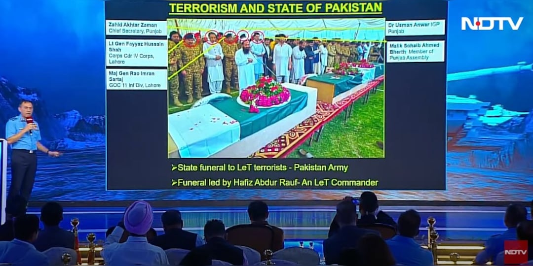 NDTV Defence Summit 2025 Live Updates: Vice Chief Of Air Staff Shows Pic Of Pak Giving State Funeral To Terrorists