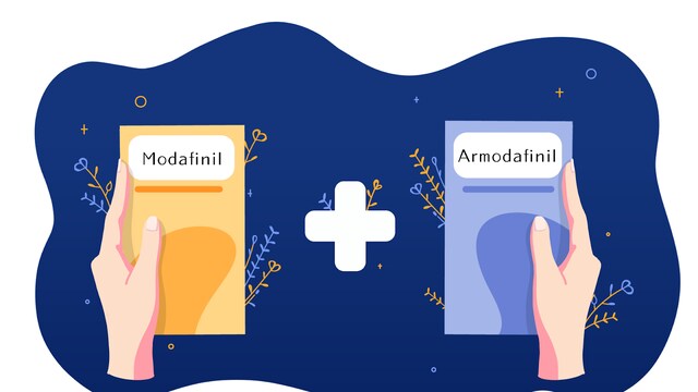 Modafinil and armodafinil combo packs