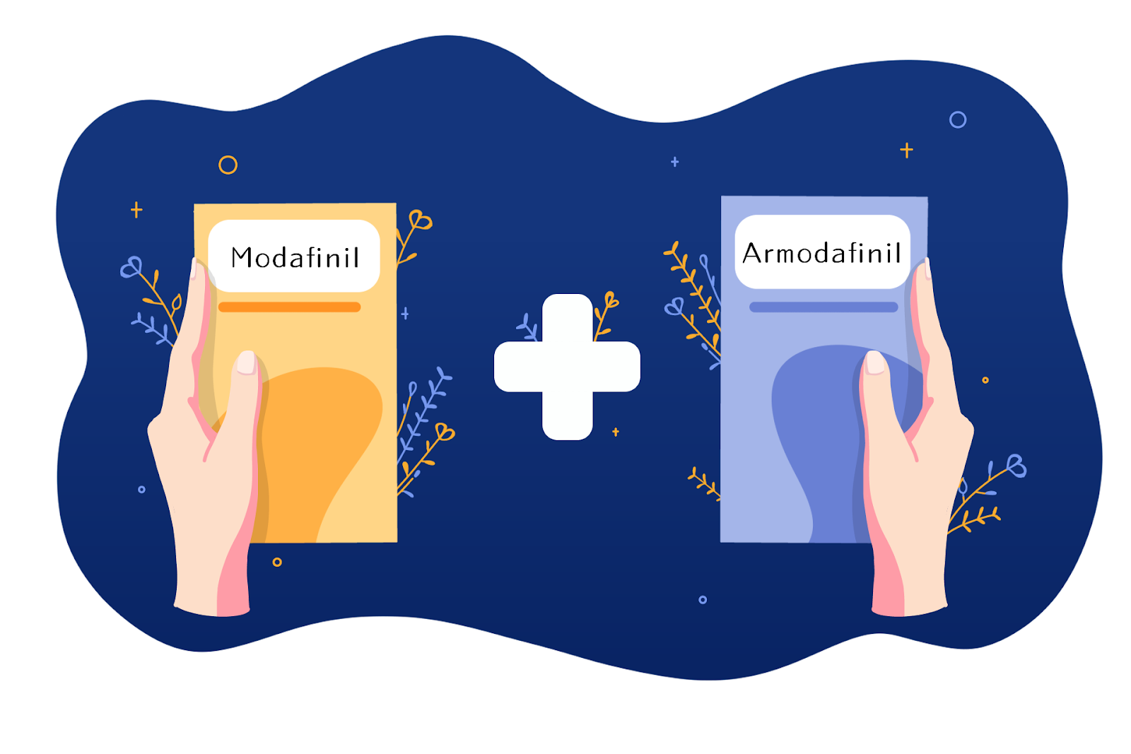 Modafinil and armodafinil combo packs