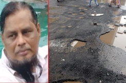 Maharashtra Doctor Falls On Road As Bike Hits Pothole, Run Over By Truck Maharashtra Doctor Falls On Road As Bike Hits Pothole, Run Over By Truck