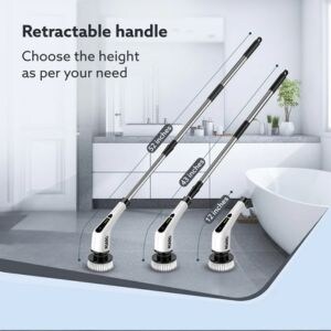 The dual-speed motor offers both gentle and powerful scrubbing options, depending on the surface.