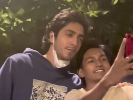 Amid <i>Saiyaara</i> Success, Ahaan Panday Poses With Fans, Paps In Mumbai