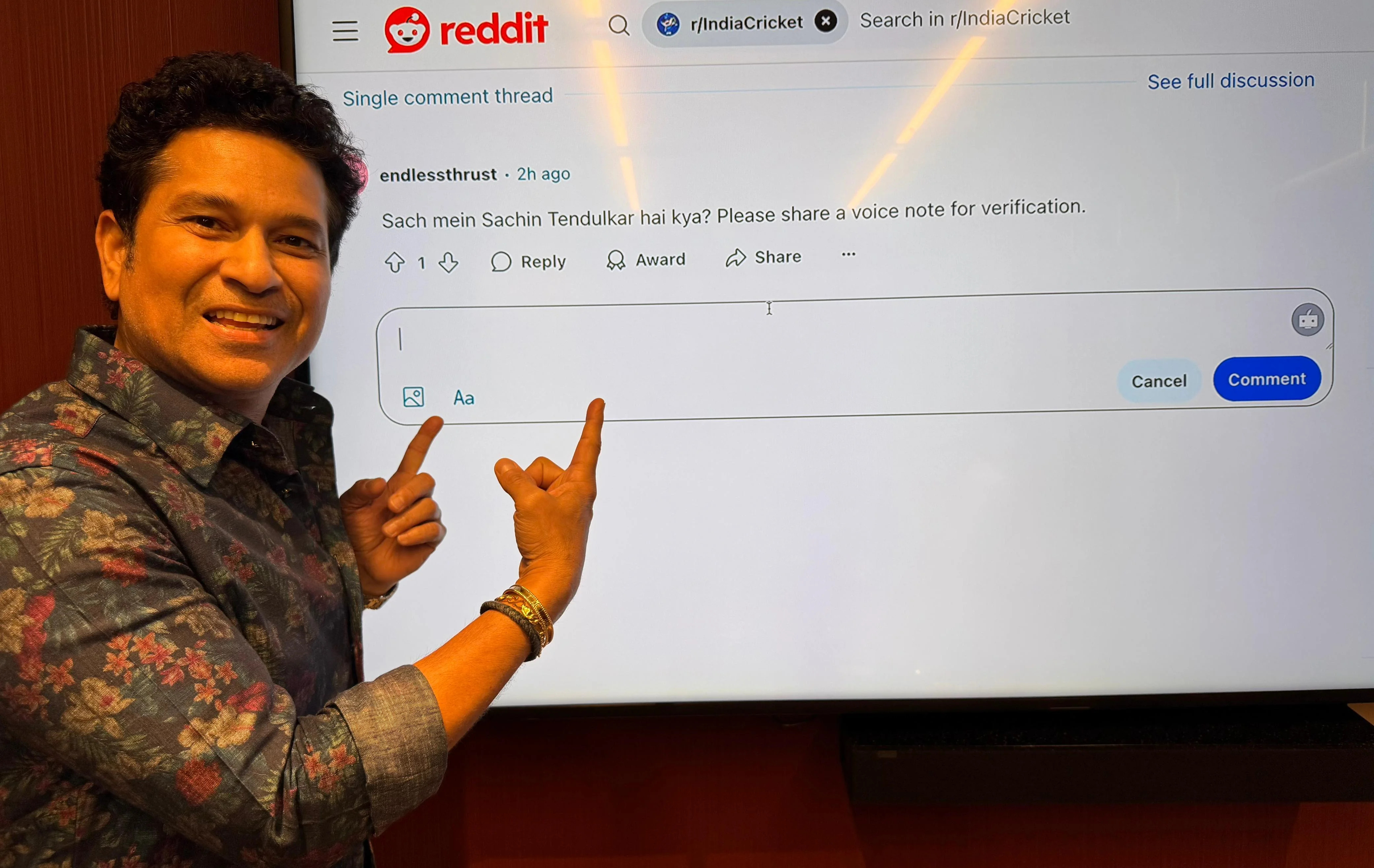 "Aadhar Bheju Kya?": Sachin Asked To Prove Identity, Gives Epic Reply