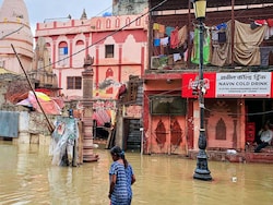 Rising Ganga Floods Varanasi Ghats; Rituals Being Held On Rooftops