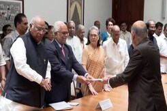 INDIA Bloc Vice Presidential Candidate B Sudershan Reddy Files Nomination INDIA Bloc Vice Presidential Candidate B Sudershan Reddy Files Nomination