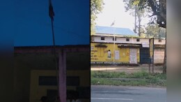 प्राथमिक स्कूल और सरकारी दफ्तर में रात के अंधेरे में भी फहरता रहा तिरंगा, कार्रवाई की उठी मांग