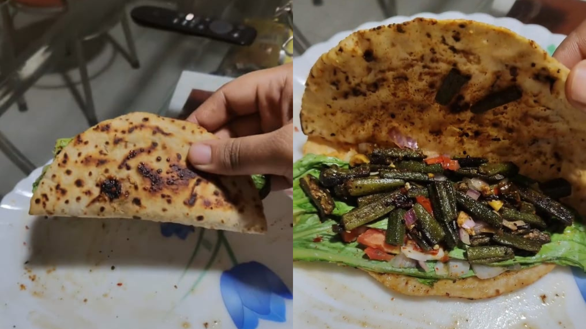 Comedian's Homemade "<i>Bhindi</i> Taco" Goes Viral, Desi Foodies Have A Lot To Say