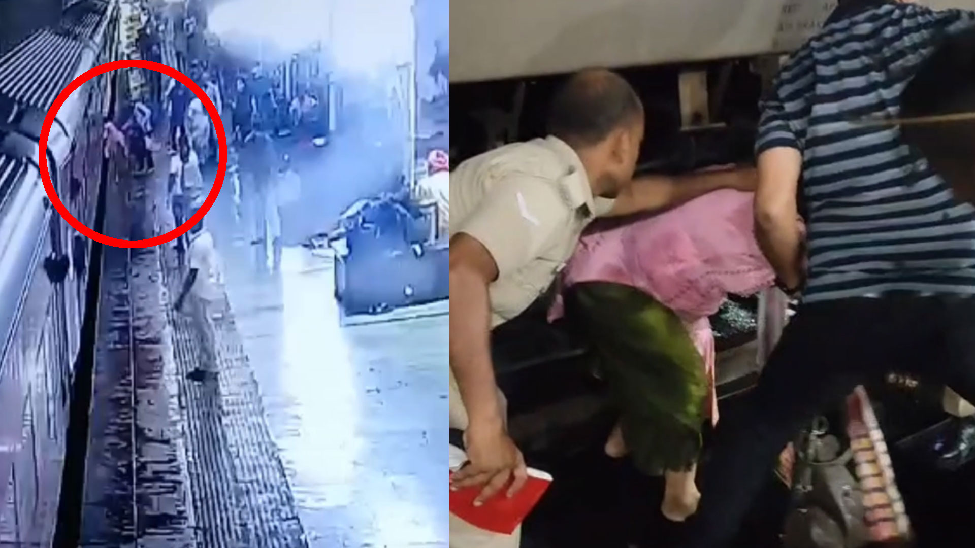 On Camera, Woman Falls On Railway Track While Trying To Catch Train, This Happens Next
