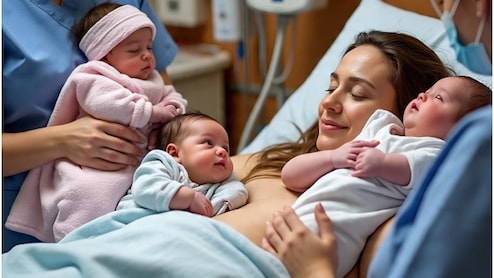 Rajasthan Triplets: 5-5 मिनट के अंतराल में जन्मीं 3 बेटियां, 7वें महीने में हुई महिला की नॉर्मल डिलीवरी