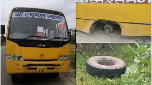 रतनगढ़ में बच्चों की जान से खिलवाड़: चलती स्कूल बस के निकले दो टायर, नशे में धुत ड्राइवर फरार