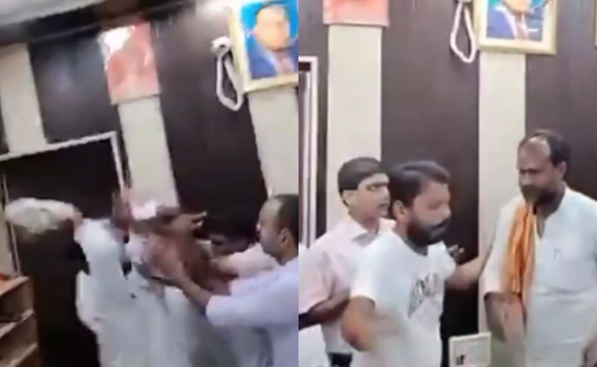 BJP Worker Attacks Engineer with Shoe in Office; Video Surfaces