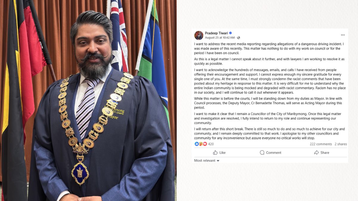 India-Australian Mayor Steps Aside Over Racist Remarks Due To Rash Driving