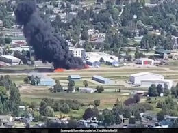 Plane Crashes Into Parked Aircraft At US Airport, Clouds Of Smoke Seen Plane Crashes Into Parked Aircraft At US Airport, Clouds Of Smoke Seen