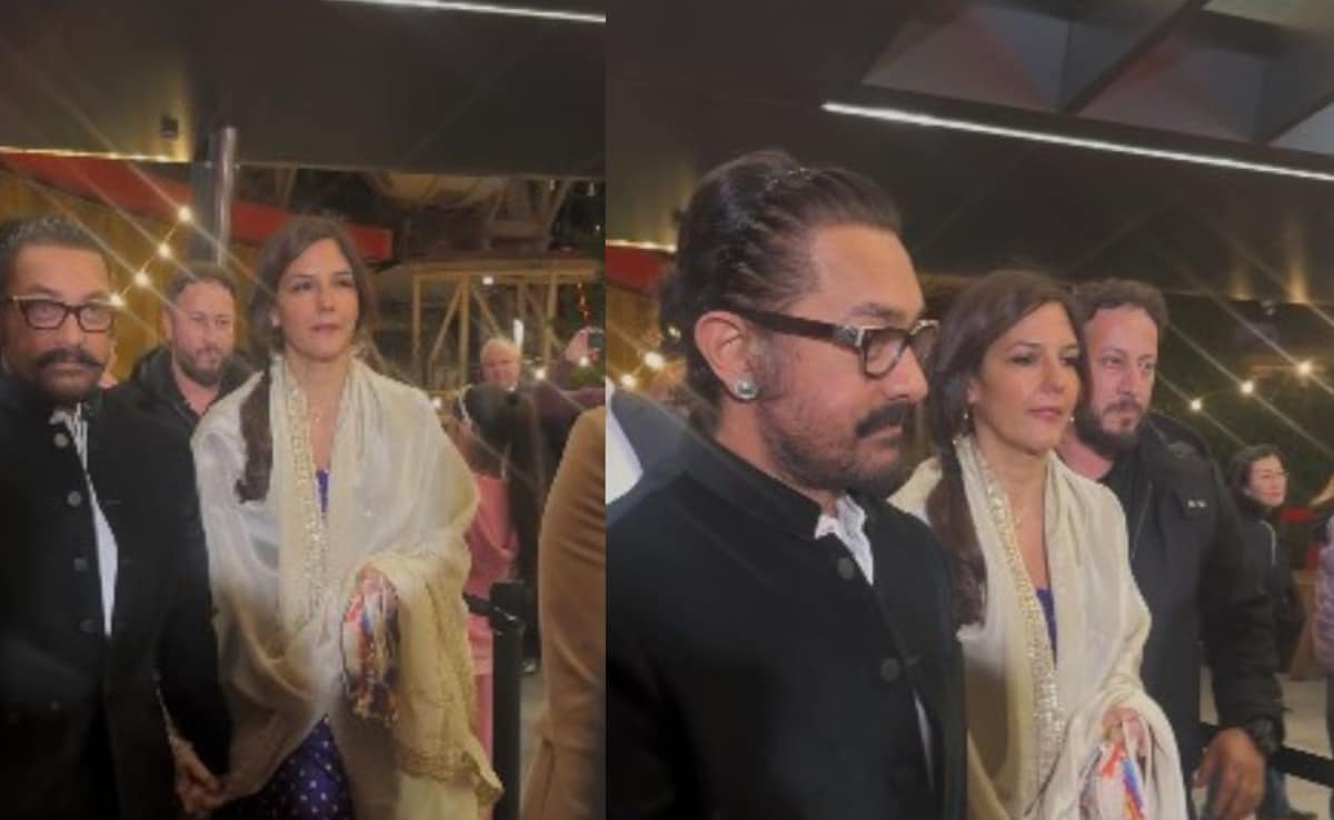 Aamir Khan And Girlfriend Gauri Spratt Arrive Hand-In-Hand At Melbourne Indian Film Festival